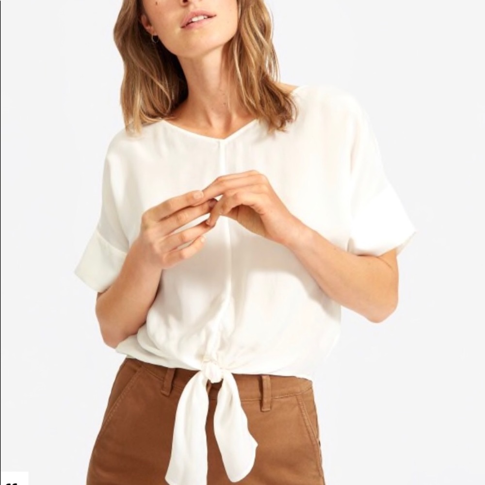 Everlane Tie-front blouse size 2
